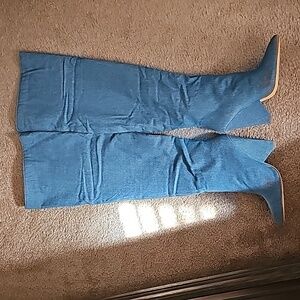 Denim Over-The-Knee Boots